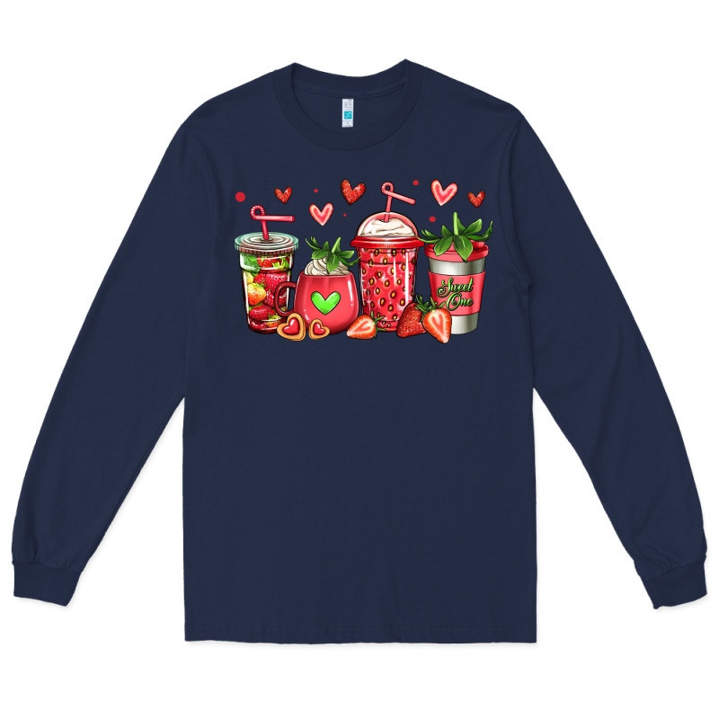 Strawberry Coffee Cups Long Sleeve Tee by Jasminsmagicworld | Teevron