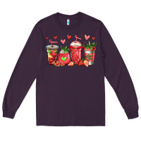Plum strawberry coffee cups Long Sleeve Tee - Jasminsmagicworld