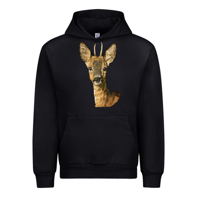 Red Brocket Deer Head Urban Hoodie by LillyAllenDesigns | Teevron