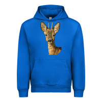 Cobalt Red brocket Deer Head Urban Hoodie - LillyAllenDesigns