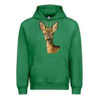 Emerald Red brocket Deer Head Urban Hoodie - LillyAllenDesigns