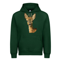 Foreset Green Red brocket Deer Head Urban Hoodie - LillyAllenDesigns