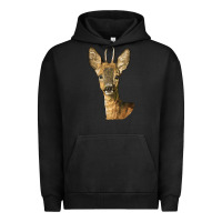 Pigment Black Red brocket Deer Head Urban Hoodie - LillyAllenDesigns