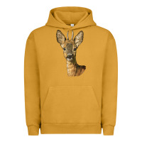 Pigment Peanut Butter Red brocket Deer Head Urban Hoodie - LillyAllenDesigns