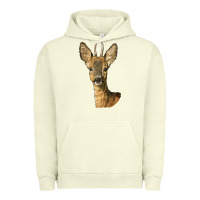 Pigment Pistachio Red brocket Deer Head Urban Hoodie - LillyAllenDesigns