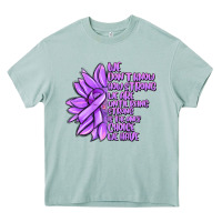 Arona purple pancreatic cancer sunflower and cancer ribb Heavy Core Tee - MaliasSmallBusiness