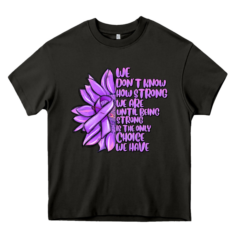 Purple Pancreatic Cancer Sunflower And Cancer Ribb Heavy Core Tee by MaliasSmallBusiness | Teevron