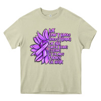 Mossy purple pancreatic cancer sunflower and cancer ribb Heavy Core Tee - MaliasSmallBusiness
