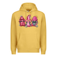 Antique Gold breast cancer gnomes Premium Hoodie - FaDigitalArtStudio
