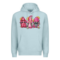 Blue Mist breast cancer gnomes Premium Hoodie - FaDigitalArtStudio