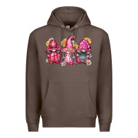 Coffee breast cancer gnomes Premium Hoodie - FaDigitalArtStudio