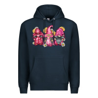 Navy breast cancer gnomes Premium Hoodie - FaDigitalArtStudio