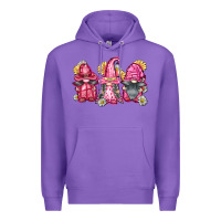 Purple breast cancer gnomes Premium Hoodie - FaDigitalArtStudio