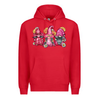 Red breast cancer gnomes Premium Hoodie - FaDigitalArtStudio