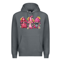Rock breast cancer gnomes Premium Hoodie - FaDigitalArtStudio