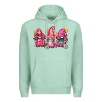 Seafoam breast cancer gnomes Premium Hoodie - FaDigitalArtStudio