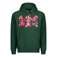 Sports Green breast cancer gnomes Premium Hoodie - FaDigitalArtStudio