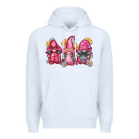 White breast cancer gnomes Premium Hoodie - FaDigitalArtStudio