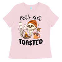 Bubblegum Pink let's get toasted camping Ladies Tee - MaliasSmallBusiness