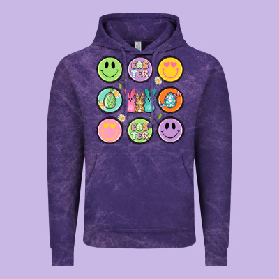 Easter Day Smiley Faces Vintage Hoodie Designed By Artiststas
