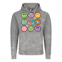 Cloud Rock easter day smiley faces Vintage Hoodie - Artiststas
