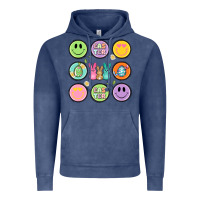 Vintage Denim easter day smiley faces Vintage Hoodie - Artiststas