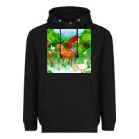Black farm life seamless pattern Heavyweight Hoodie - FaDigitalArtStudio