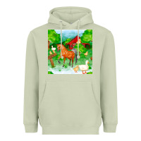 Matcha farm life seamless pattern Heavyweight Hoodie - FaDigitalArtStudio
