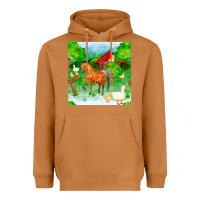 Meerkat farm life seamless pattern Heavyweight Hoodie - FaDigitalArtStudio