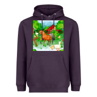 Plum farm life seamless pattern Heavyweight Hoodie - FaDigitalArtStudio