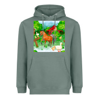 Sage farm life seamless pattern Heavyweight Hoodie - FaDigitalArtStudio