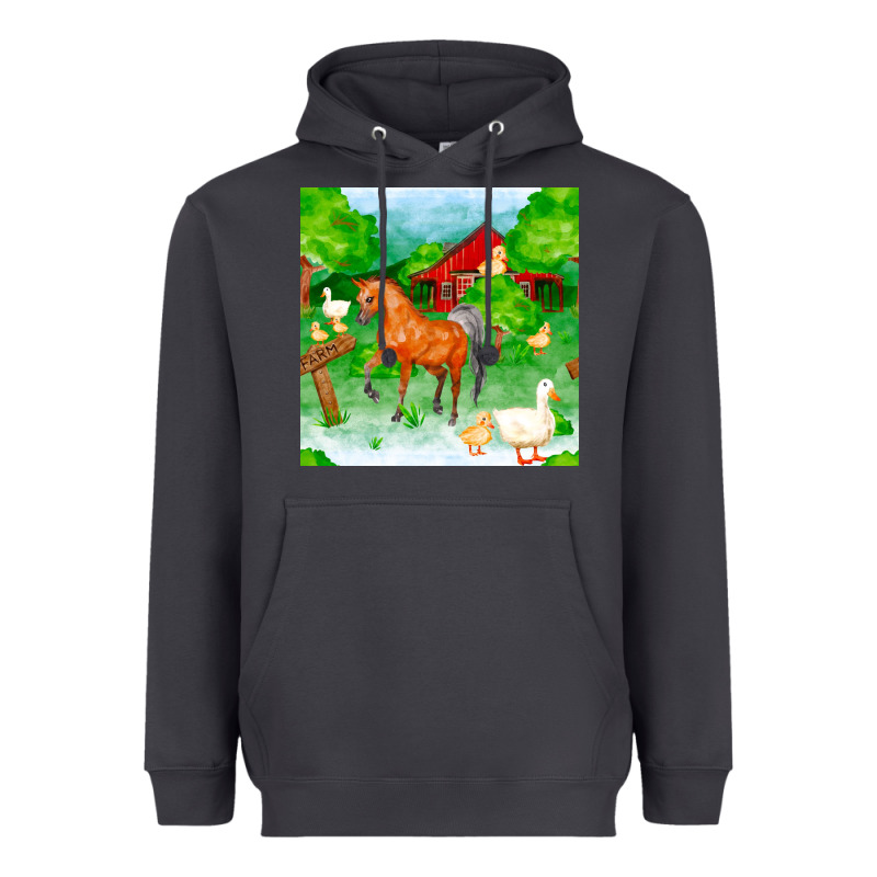 Farm Life Seamless Pattern Heavyweight Hoodie by FaDigitalArtStudio | Teevron