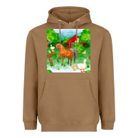 Toasted Coconut farm life seamless pattern Heavyweight Hoodie - FaDigitalArtStudio