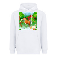 White farm life seamless pattern Heavyweight Hoodie - FaDigitalArtStudio