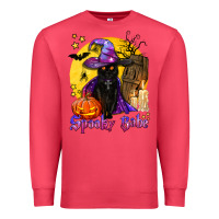 Cardinal spooky babe black witch cat Premium Sweatshirt - BundleAndBundleShop