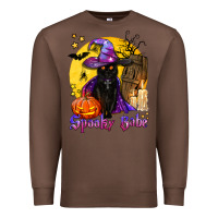 Chestnut spooky babe black witch cat Premium Sweatshirt - BundleAndBundleShop