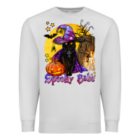 Dove Grey spooky babe black witch cat Premium Sweatshirt - BundleAndBundleShop