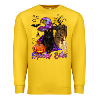 Lemon spooky babe black witch cat Premium Sweatshirt - BundleAndBundleShop