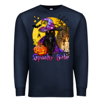 Navy spooky babe black witch cat Premium Sweatshirt - BundleAndBundleShop
