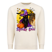 Sandshell spooky babe black witch cat Premium Sweatshirt - BundleAndBundleShop