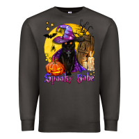 Smoke spooky babe black witch cat Premium Sweatshirt - BundleAndBundleShop