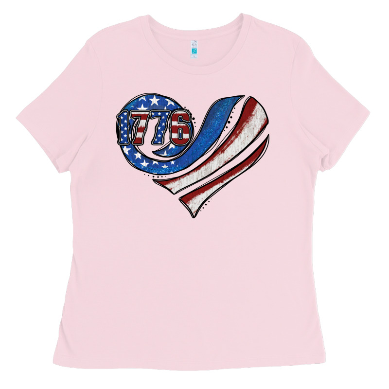 American Flag Heart Ladies Tee by Jasminsmagicworld | Teevron