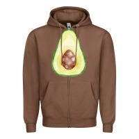 Chestnut half avocado fa element Zipper Hoodie - FaDigitalArtStudio