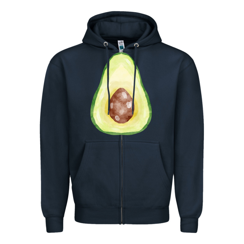 Half Avocado Fa Element Zipper Hoodie by FaDigitalArtStudio | Teevron