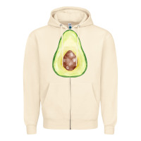 Sandshell half avocado fa element Zipper Hoodie - FaDigitalArtStudio