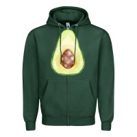 Sports Green half avocado fa element Zipper Hoodie - FaDigitalArtStudio