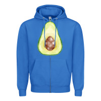 True Royal half avocado fa element Zipper Hoodie - FaDigitalArtStudio