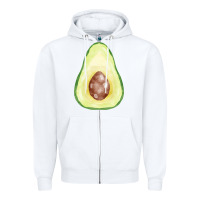 White half avocado fa element Zipper Hoodie - FaDigitalArtStudio