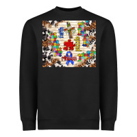 Black faith puzzle ribbon Heavyweight Sweatshirt - TumblerDesignByShophia