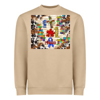 Mushroom faith puzzle ribbon Heavyweight Sweatshirt - TumblerDesignByShophia